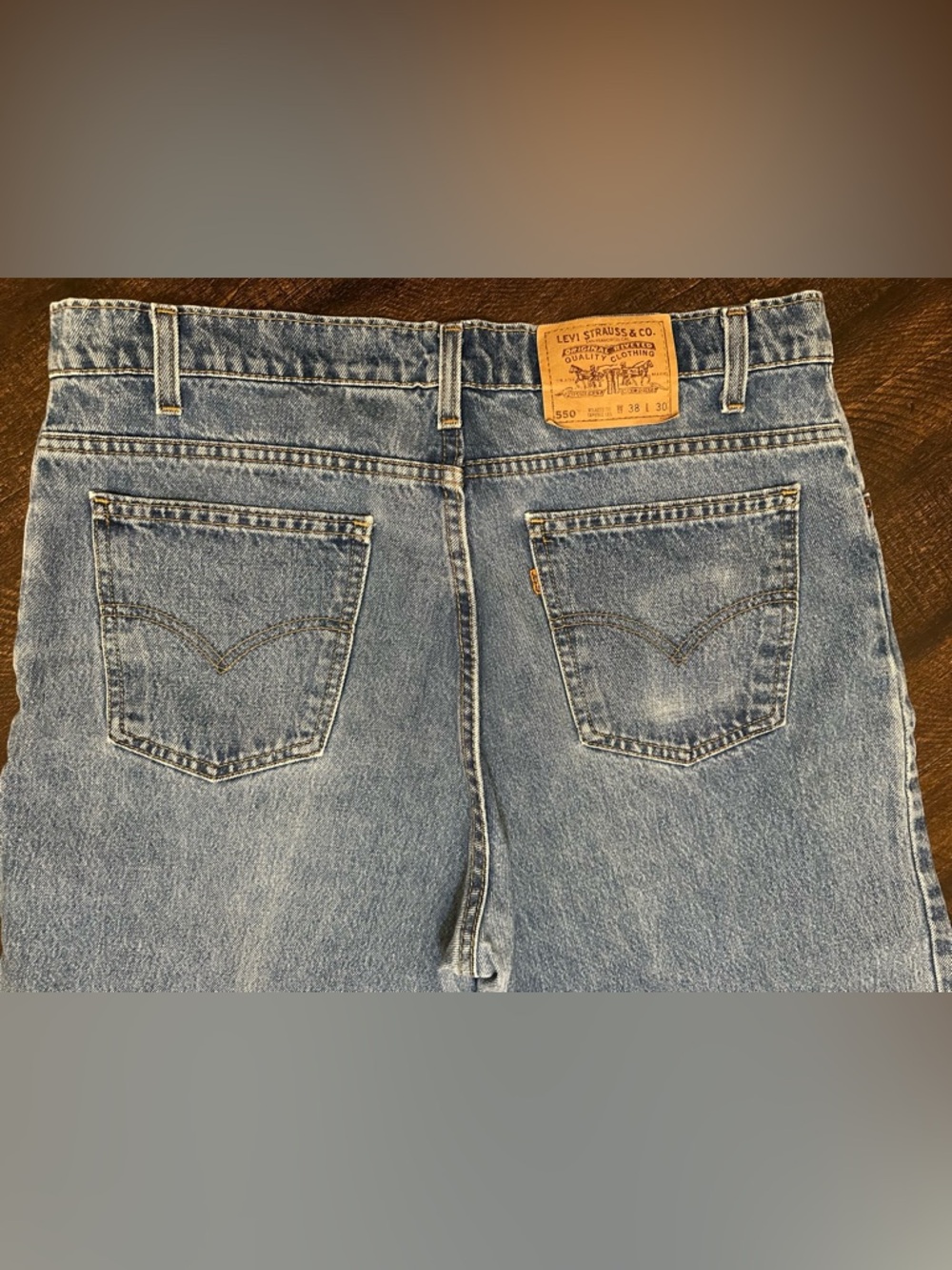 Vintage 90s Levi's 550 Jeans | Orange Tab Medium Wash | Made in USA | 36x29”